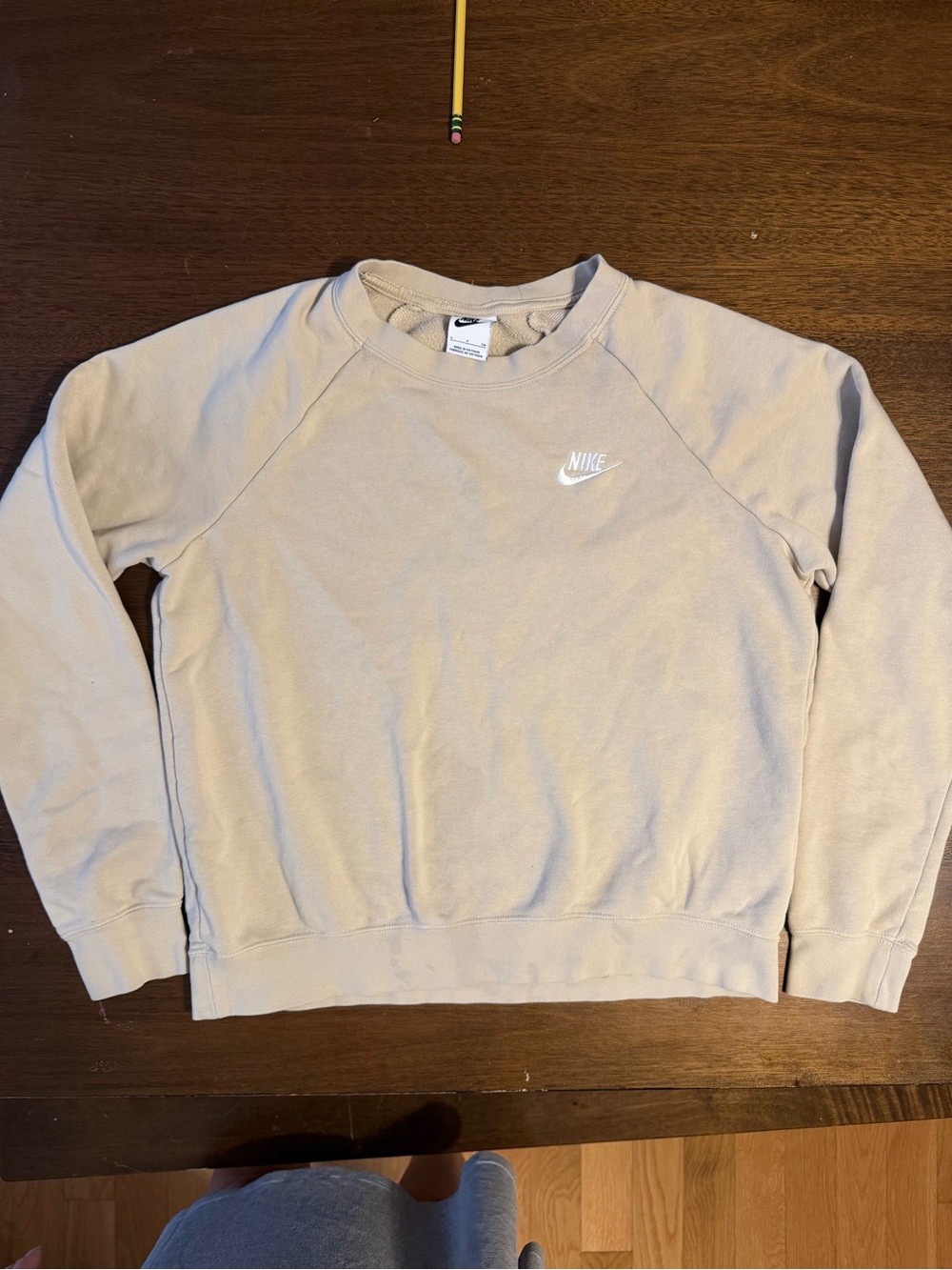 Nike Women’s Beige/Taupe Crewneck Sweatshirt